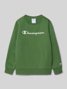 CHAMPION Sweatshirt mit Label-Print in Hellgruen, Größe 152