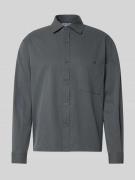 JAKE*S STUDIO MEN Slim Fit Freizeithemd mit Kentkragen in Rauchblau, G...