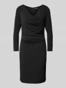 Vera Mont Knielanges Cocktailkleid mit Drapierungen in Black, Größe 34