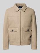 MCNEAL Jacke mit Kentkragen in Beige Melange, Größe L