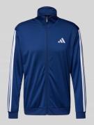 adidas Sportswear Sweatjacke mit Stehkragen in Dunkelblau, Größe M