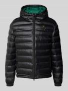 Blauer Usa Steppjacke mit Kapuze Modell 'CHARLES' in Black, Größe L