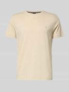 Lerros T-Shirt mit Logo-Stitching in Sand, Größe L