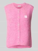 American Vintage Strickweste mit Label-Patch in Rose, Größe L