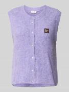 American Vintage Strickweste mit Label-Patch in Flieder Melange, Größe...