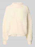 American Vintage Oversized Strickpullover mit Stehkragen in Offwhite M...