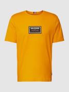 Tommy Hilfiger T-Shirt mit Label-Print in Orange, Größe M