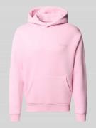 REVIEW Hoodie mit Label-Print in Rosa, Größe L