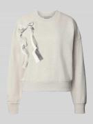 Scotch & Soda Sweatshirt mit Motiv-Print in Hellgrau, Größe L