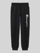 CHAMPION Sweatpants mit elastischem Bund in Black, Größe 128