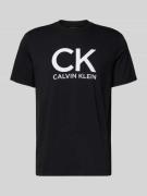 Calvin Klein Jeans T-Shirt mit Label-Print in Black, Größe L