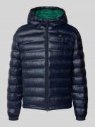Blauer Usa Steppjacke mit Kapuze Modell 'CHARLES' in Marine, Größe L