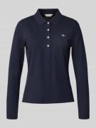Gant Longsleeve mit Umlegekragen in Marine, Größe L