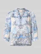 Neo Noir Hemdbluse mit Knopfleiste Modell 'Roselle' in Blau, Größe 34