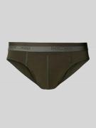 HOM Slip mit elastischem Logo-Bund in Khaki, Größe M