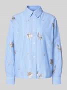 0039 Italy Hemdbluse mit Knopfleiste Modell 'ELSA' in Hellblau, Größe ...