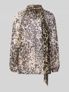 Marc Cain Blusenshirt mit Stehkragen in Camel, Größe 40