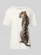Marc Cain Regular Fit T-Shirt aus reiner Baumwolle mit Animal-Print in...