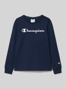 CHAMPION Regular Fit Longsleeve mit Logo-Print in Marine, Größe 152