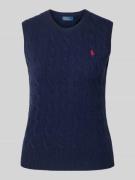 Polo Ralph Lauren Stricktop aus Baumwoll-Kaschmir-Mix in Marine, Größe...