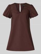 Forever New Cocktailkleid mit V-Ausschnitt in Schoko, Größe 32