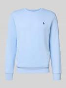 Polo Ralph Lauren Sweatshirt mit gerippten Abschlüssen in Hellblau, Gr...