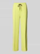 Marc Cain Straight Fit Hose mit Tunnelzug in Neon Gelb, Größe 38