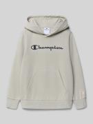 CHAMPION Hoodie mit Kapuze in Stein, Größe 140
