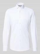 BOSS Slim Fit Businesshemd mit Haifischkragen Modell 'HANK' in Weiss, ...