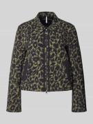 Marc Cain Regular Fit Blazer mit Reißverschluss in Khaki, Größe 38