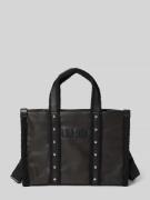 Liu Jo White Tote Bag mit Label-Stitching in Black, Größe 1