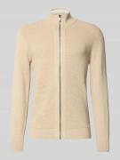 MCNEAL Strickjacke mit Stehkragen in Sand Melange, Größe L