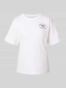 PUMA T-Shirt mit Label-Stitching in Weiss, Größe XS