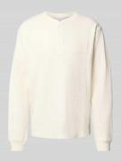 REVIEW Longsleeve mit Label-Stitching in Ecru, Größe L