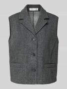 Christian Berg Woman Weste mit Reverskragen und Paspeltaschen in Anthr...