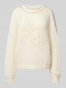 Liu Jo White Oversized Strickpullover mit Mohair- und Lanawoll-Anteil ...