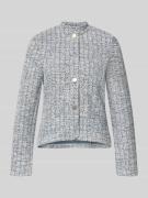 More & More Blazer in Bouclé-Optik in Marine, Größe 38