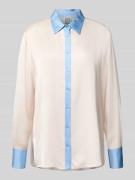 Emily Van den Bergh Hemdbluse aus Viskose mit Umlegekragen in Offwhite...