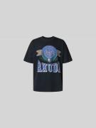 RHUDE Regular Fit T-Shirt mit Logo-Print in Black, Größe L