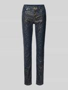MAC Slim Fit Jeans mit Knopf- und Reißverschluss in Blau, Größe 40/30