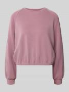 EA7 Emporio Armani Sweatshirt mit Kontraststreifen in Rose, Größe M