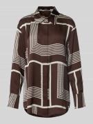 Someday Hemdbluse mit verdeckter Knopfleiste Modell 'Zisi' in Dunkelbr...