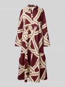 OPUS Midikleid mit Tunikakragen Modell 'Werano' in Bordeaux, Größe 34