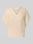 OPUS Pullunder mit V-Ausschnitt Modell 'Pekina' in Sand, Größe S