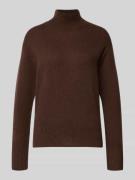 Luisa Cerano Strickpullover aus Baumwoll-Kaschmir-Mix in Dunkelbraun, ...