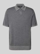 Polo Ralph Lauren Poloshirt in Strick-Optik in Hellgrau, Größe XL