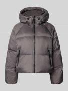 WITHBLACK Steppjacke mit Kapuze in Mittelgrau, Größe L