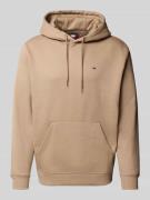 Tommy Jeans Regular Fit Hoodie aus Baumwoll-Mix in Beige, Größe L