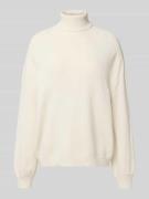 Liu Jo White Strickpullover mit Rollkragen in Offwhite, Größe L