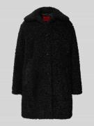 HUGO Regular Fit Teddy-Mantel mit Umlegekragen Modell 'MIMINA-1' in Bl...